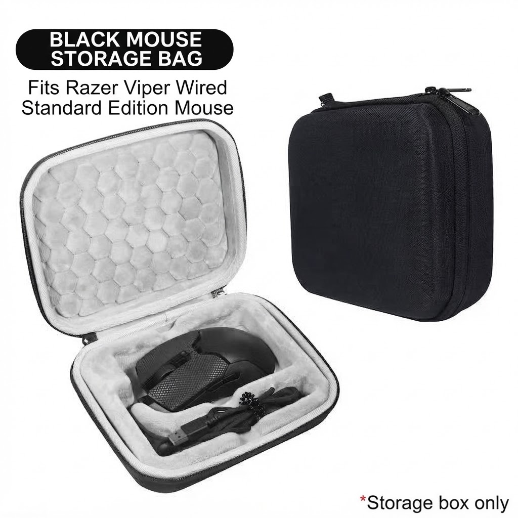Gaming Accessories Bag - Razer Viper有線マウス用、頑丈なEVA製トラベルケース。収納バッグ、ポータブルゲーム用保護カバー、持ち運び用ボックス、アクセサリー。