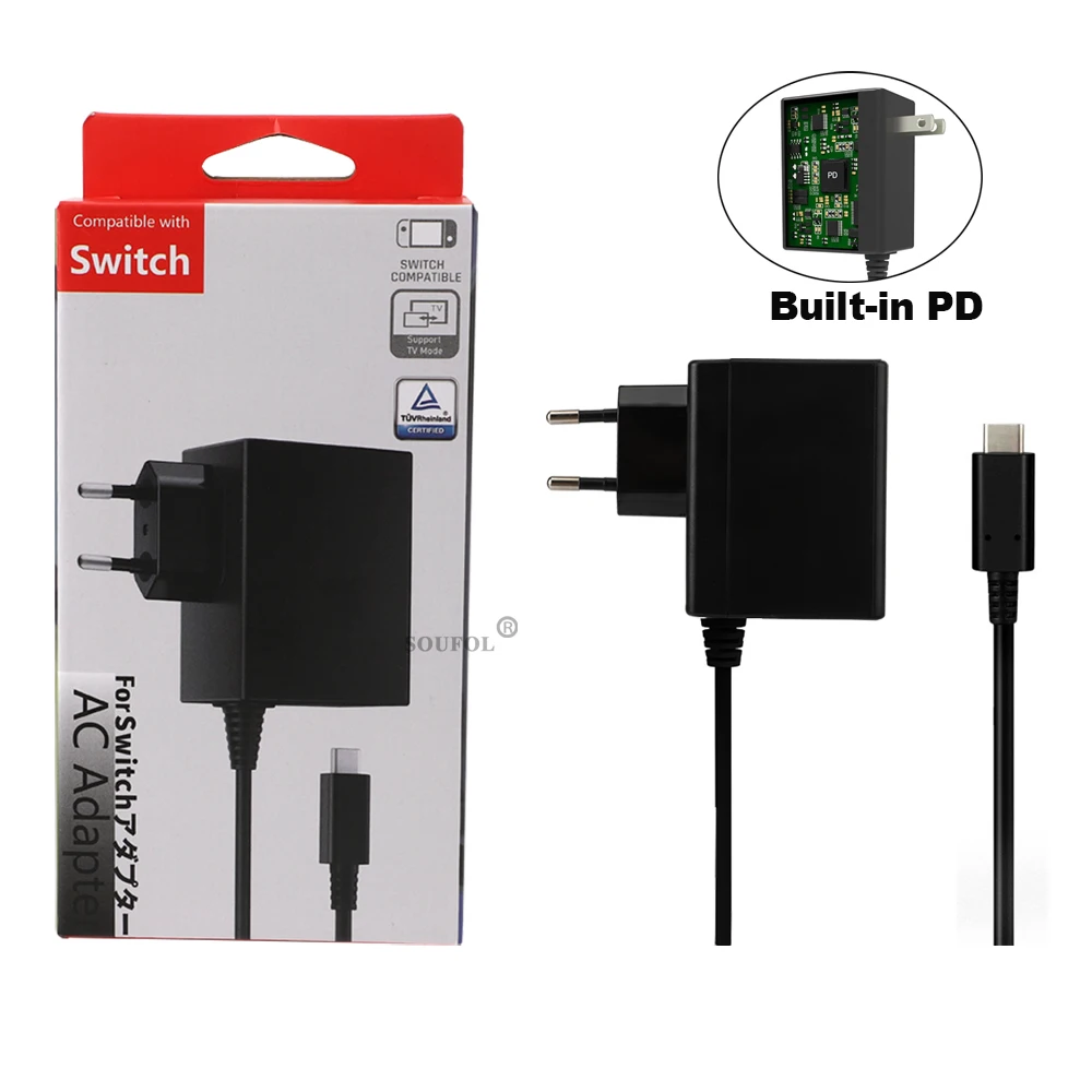 Gaming Zone Accessories - NS Switch & Switch 2用AC電源アダプター充電器、Type-C壁掛け充電器（EU/USプラグ）、PS5 Portalゲームアクセサリー用