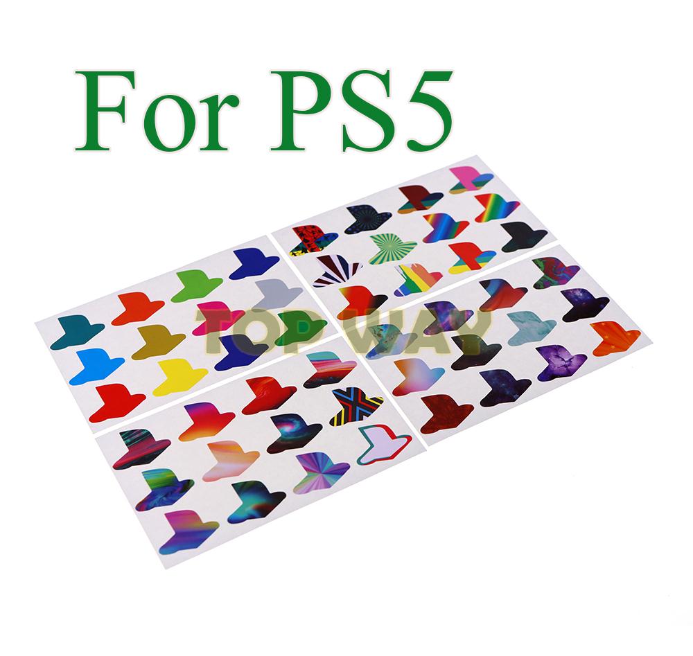 Gaming Zone Accessories - 12 ピース/ロットカラフルなロゴスキンステッカーデカールフィルム PS5 用プレイステーション 5 コンソールコントローラーゲームアクセサリー