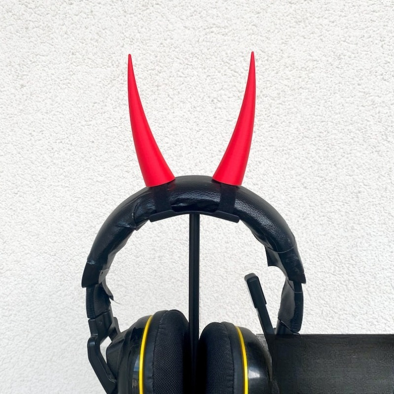 Gaming Accessories Girls - レッドデビルフィーンドホーンヘッドセットアクセサリー、ゲームコスプレ、ライブストリーミング、漫画ゲーマーギフト、楽しいライブストリーミング用