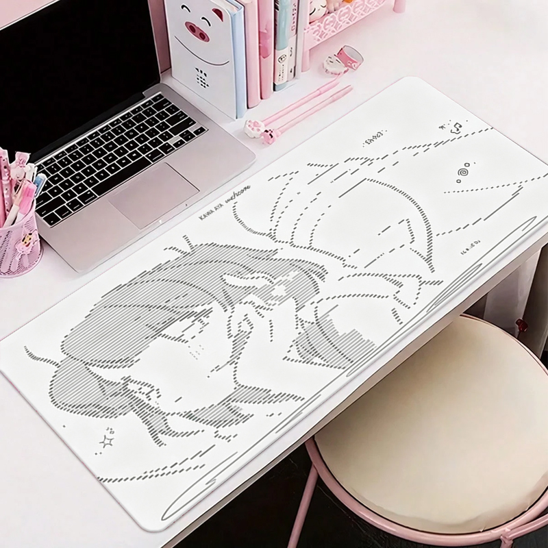 Gaming Accessories Girls - 1 個革製マウスパッドアニメエンジェルガール Y2k かわいい大型コンピュータキーボード HD レザーデスクマットかわいいゲームオフィス