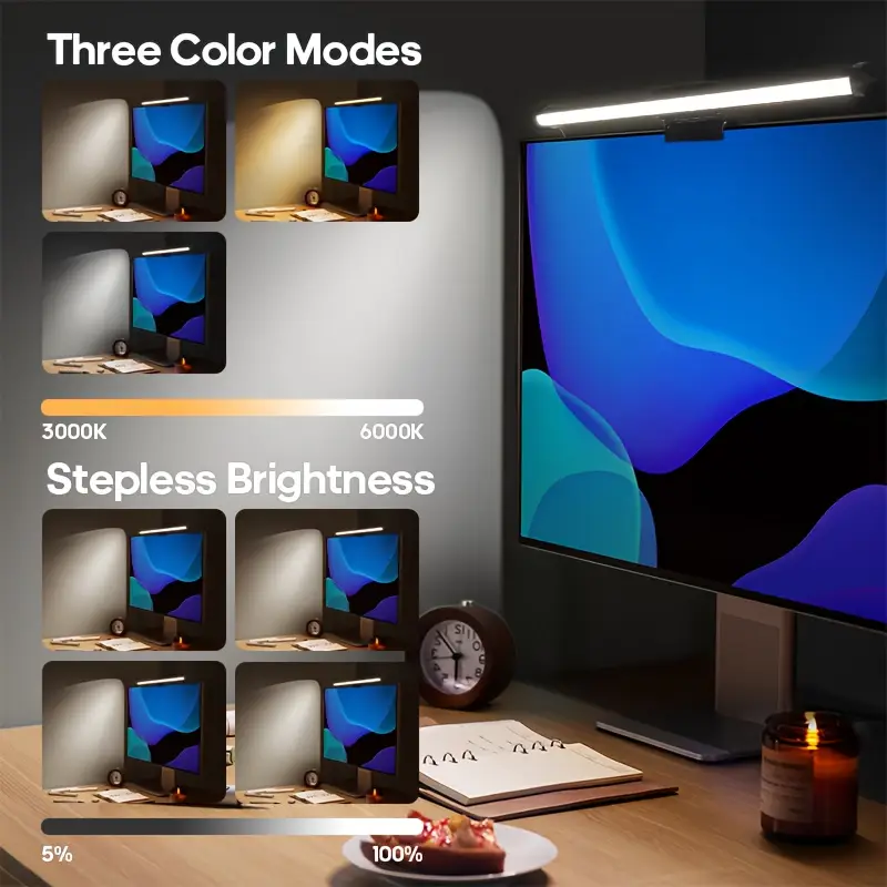 USB給電式LEDモニターライトバー、RGBカラーチェンジ式 - Gaming Accessories Led のレビューと価格