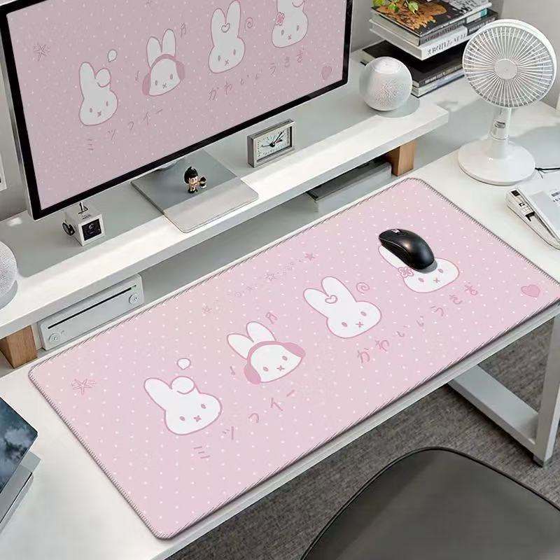 かわいいミッフィーうさぎの大型マウスパッド、カワイイバニーヘ - Gaming Accessories Girls のレビューと価格