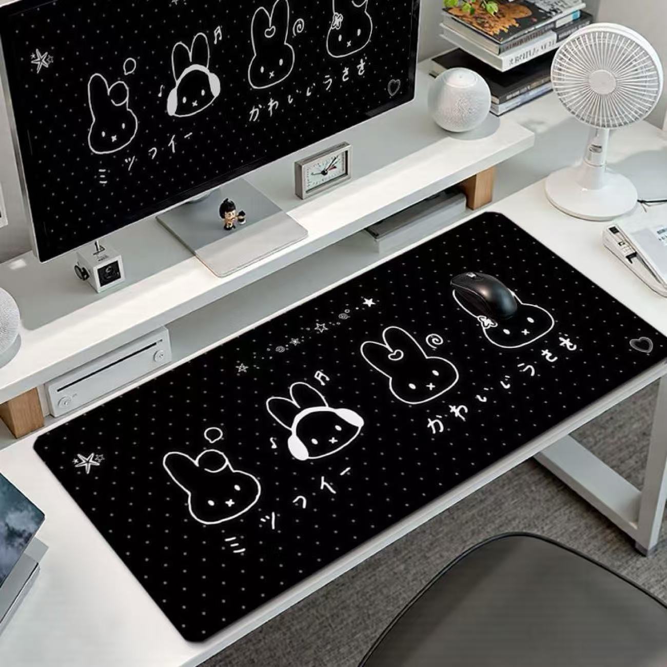 かわいいミッフィーうさぎの大型マウスパッド、カワイイバニーヘ - Gaming Accessories Girls のレビューと価格