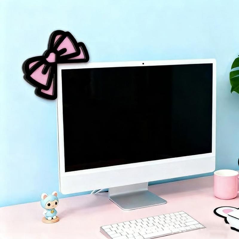 新しい 1/2 個木製ちょう結び PC アクセサリーかわいい - Gaming Accessories Monitor のレビューと価格