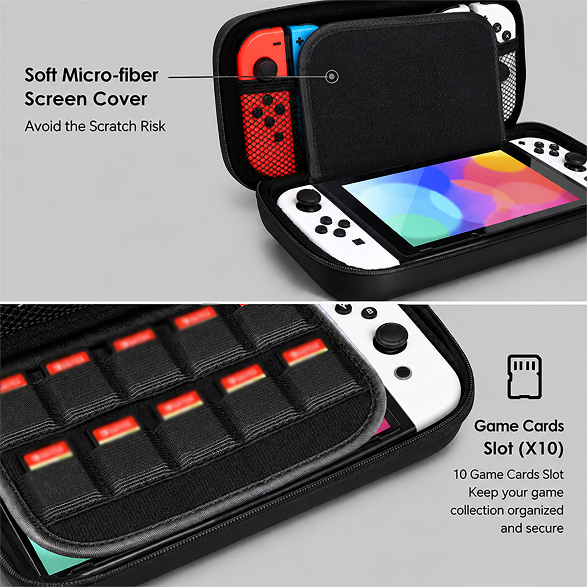 かわいい耐衝撃キャリーケース、ポータブルトラベルゲームアクセ - Gaming Accessories Bag のレビューと価格
