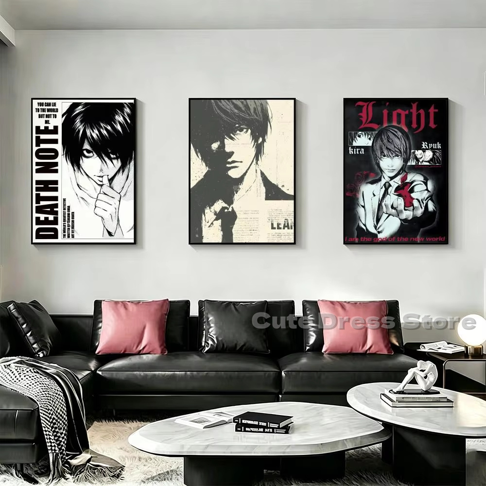 デスノート キャンバスプリント 非額装 ウォールアート L  - Gaming Accessories Decor のレビューと価格