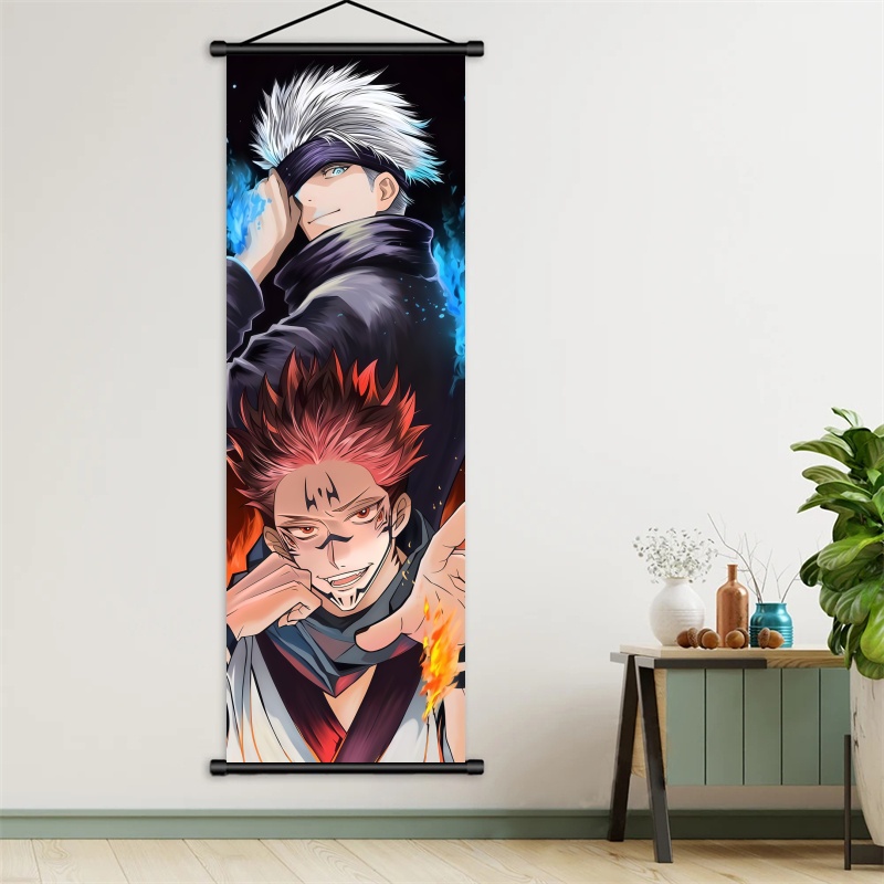 呪術廻戦 五条悟 アニメアート 布製ウォールポスター 壁掛け - Gaming Accessories Decor のレビューと価格