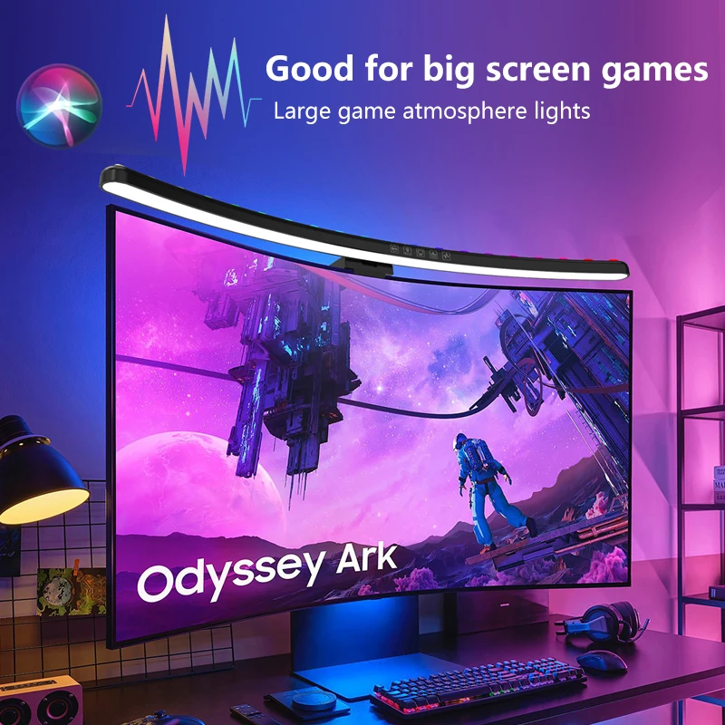コンピューターモニターライトバーRGB音楽リズムスクリーンハ - Gaming Accessories Led のレビューと価格